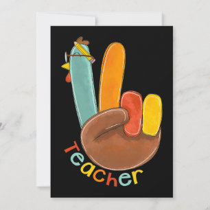 Leraar Happy Thanksgiving Peace Turkije Hartelijk  Kaart