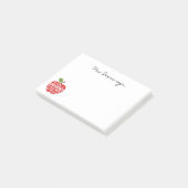 Leraar hart woord art appel feedback post-it® notes (Schuin)