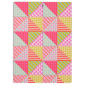 Leraar Helder Kleurrijke Patchwork Klembord (Achterkant)