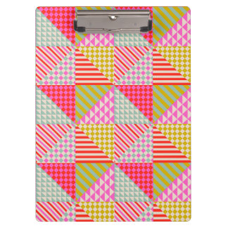 Leraar Helder Kleurrijke Patchwork Klembord