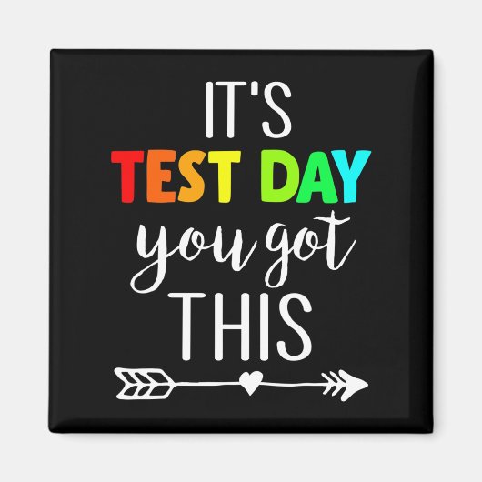 Leraar Het is testdag Je hebt deze testdag Stu Magneet (Voorkant)