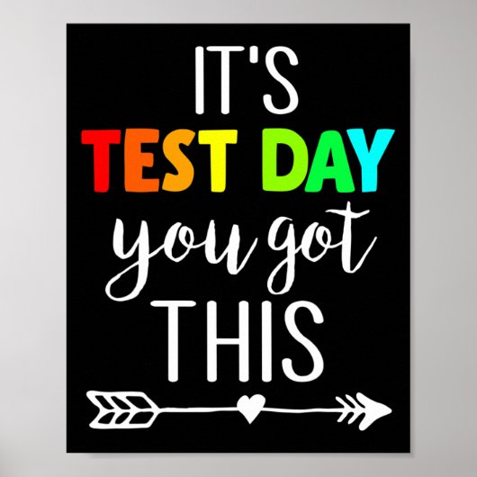 Leraar Het is testdag Je hebt deze testdag Stu Poster (Voorkant)