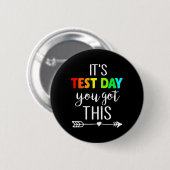 Leraar Het is testdag Je hebt deze testdag Stu Ronde Button 5,7 Cm (Voorkant /achterkant)