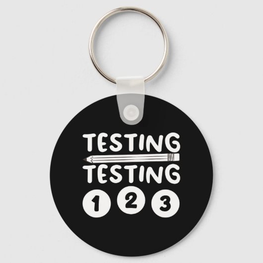 Leraar het Testen Ontwerp voor Mannen Vrouwen het Sleutelhanger (Voorkant)