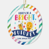 leraar hier is een geschenk voor een slim toekomst keramisch ornament (Links)