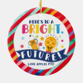 leraar hier is een geschenk voor een slim toekomst keramisch ornament (Achterkant)