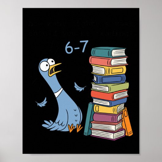 Leraar Hoeveel nachten per week moet je lezen Poster (Voorkant)