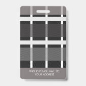 Leraar Homeschooling School Moeder ID Plaid Badge (Achterkant)