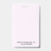 Leraar Homeschooling School Moeder ID Roze Badge (Achterkant)