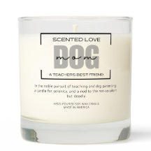 Leraar Hond Mam Gift. Gepersonaliseerde Geurkaars