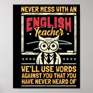 Leraar Humor Ik Pest Nooit Met Een Leraar Poster