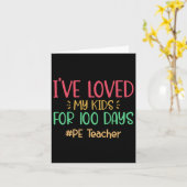 Leraar Ik hou al 100 dagen van mijn Kinder school Kaart (Gele Bloem)