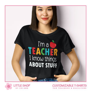 Leraar Ik Weet Dingen Aanpasbaar T-shirt