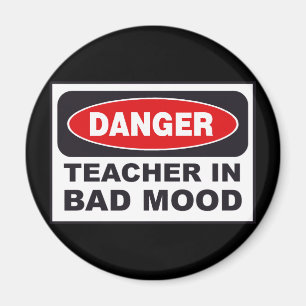 Leraar in Bad Mood Humor Magnet