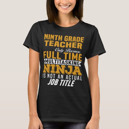Leraar in de negende klas t-shirt (Voorkant)