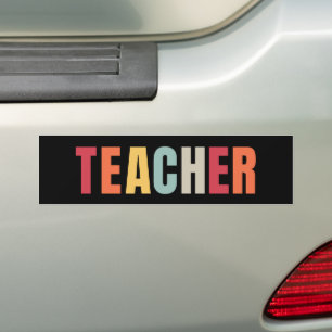 LERAAR in kleurrijke belettering Bumpersticker