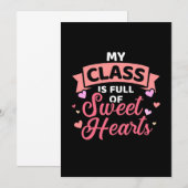 Leraar in mijn klas zit vol zoete harten kaart (Voorkant / Achterkant)