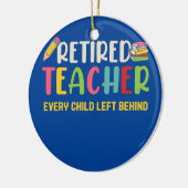 Leraar in ruste Elk kind achter oma Keramisch Ornament (Links)