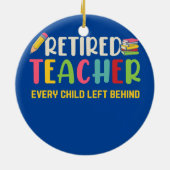 Leraar in ruste Elk kind achter oma Keramisch Ornament (Achterkant)