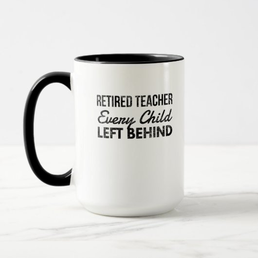 Leraar in ruste Elke achtergelaten kind Mok (Links)