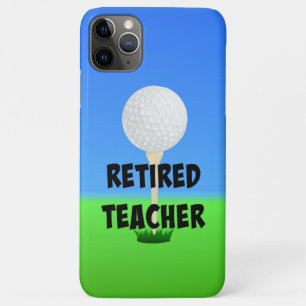Leraar in ruste, Golfbal op een T-shirt Case-Mate iPhone Case