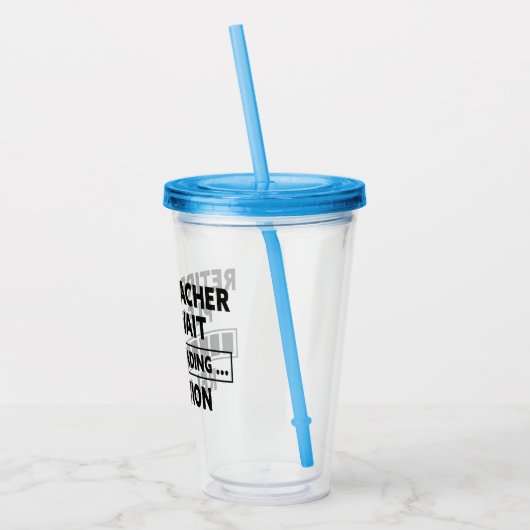 Leraar in ruste, grappige pensionering voor leraar acryl drinkbeker (Links)