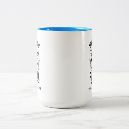 Leraar in ruste Hoofd van school pensionering Tweekleurige Koffiemok (Center)