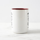 Leraar in ruste Hoofd van school Rood pensioen Tweekleurige Koffiemok (Center)