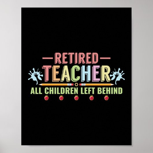Leraar in ruste Leerschool Nerd Funny Teacher Poster (Voorkant)