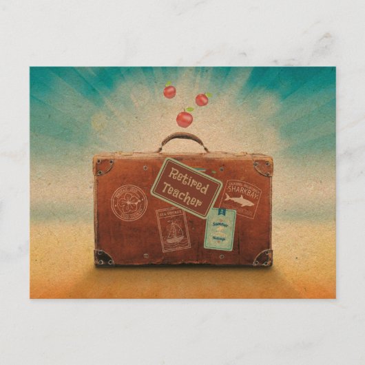 Leraar in ruste, meer tijd om te reizen briefkaart (Voorkant)