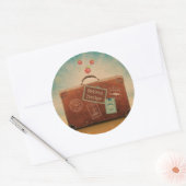 Leraar in ruste, meer tijd om te reizen ronde sticker (Envelop)