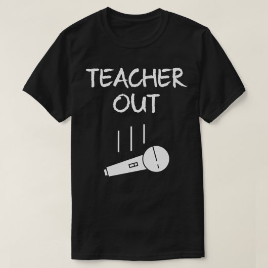 Leraar in ruste Mic Drop Retirement End Sch T-shirt (Design voorkant)
