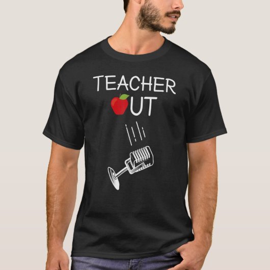 Leraar in ruste Mic Drop Retirement End Sch T-shirt (Voorkant)