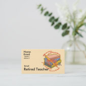 Leraar in ruste Motto Visitekaartje (Staand voorkant)