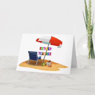 Leraar in ruste, strand Scene (herzien) Kaart