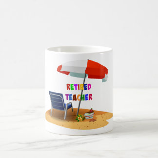 Leraar in ruste, strand Scene (herzien) Koffiemok