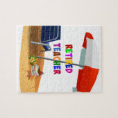 Leraar in ruste, strand Scene (herzien) Legpuzzel (Horizontaal)