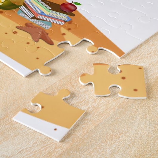 Leraar in ruste, strand Scene (herzien) Legpuzzel (Zijkant)