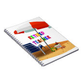 Leraar in ruste, strand Scene (herzien) Notitieboek (Rechterzijde)