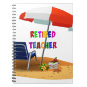 Leraar in ruste, strand Scene (herzien) Notitieboek (Voorkant)