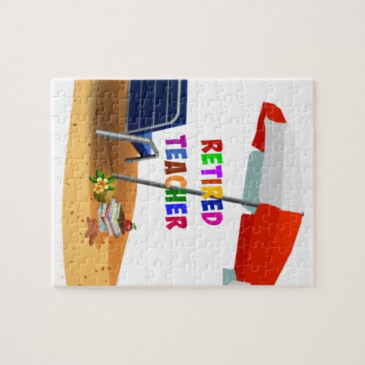 Leraar in ruste, strand Scene Legpuzzel (Horizontaal)