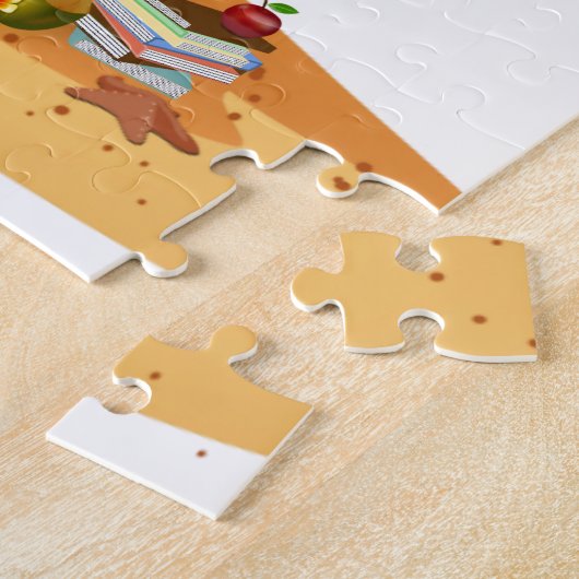 Leraar in ruste, strand Scene Legpuzzel (Zijkant)