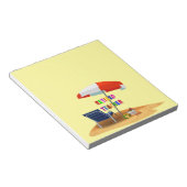 Leraar in ruste, strand Scene Notitieblok (Schuin)