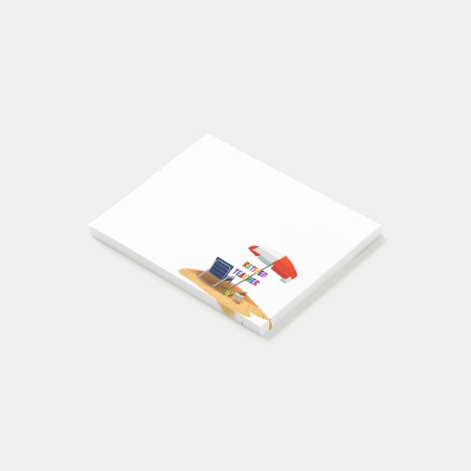 Leraar in ruste, strand Scene Post-it® Notes (Schuin)