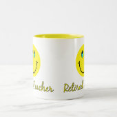 Leraar in ruste YELLOW Tweekleurige Koffiemok (Center)