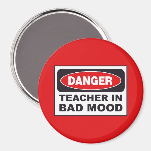 Leraar in slechte stemming magneet (Voorkant / Achterkant)