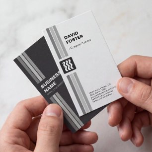 Leraar Informatica - Modern Zwart Wit Visitekaartje