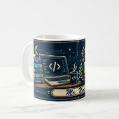 Leraar informatica mok, Debugging Life Cadeau! Koffiemok (Voorkant links)