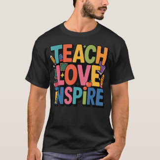 Leraar inspireert leraar klaslokaal school positie t-shirt