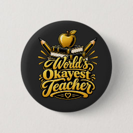 Leraar Inspireren Herhaal Grappig Leraar Cadeau Ronde Button 5,7 Cm